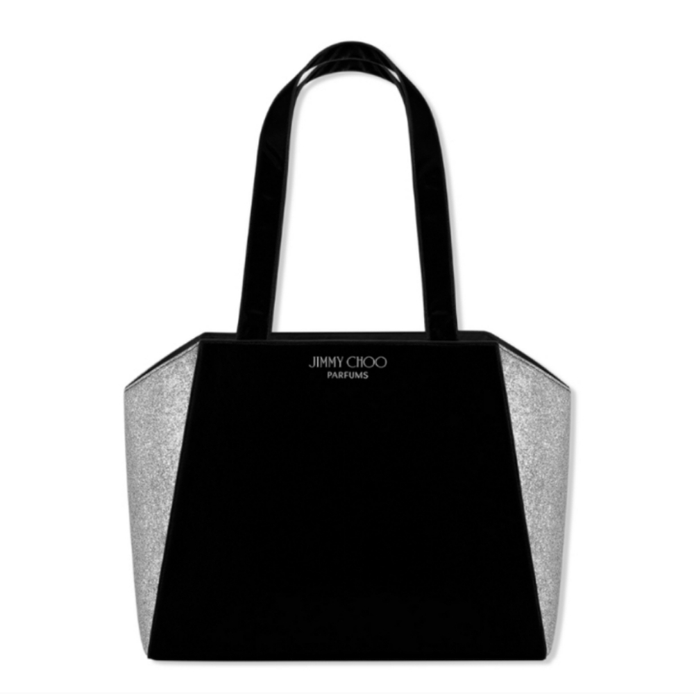 Jimmy Choo Black and Silver Tote Bag
